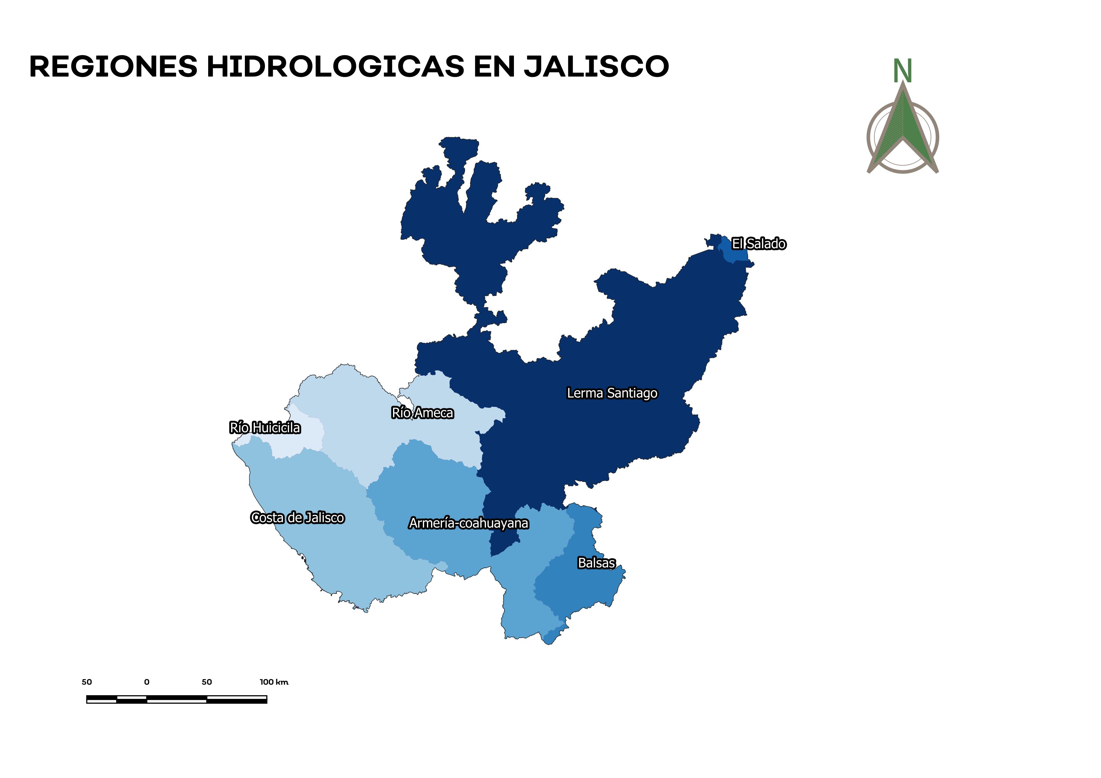 Regiones Hidrológicas en Jalisco